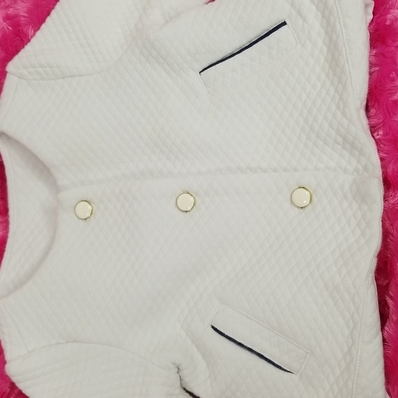 JANIE AND JACK BABY QUILTED JACKET IN WHITE SIZE 6 TO 12 MONTHS - Picture 2 of 8